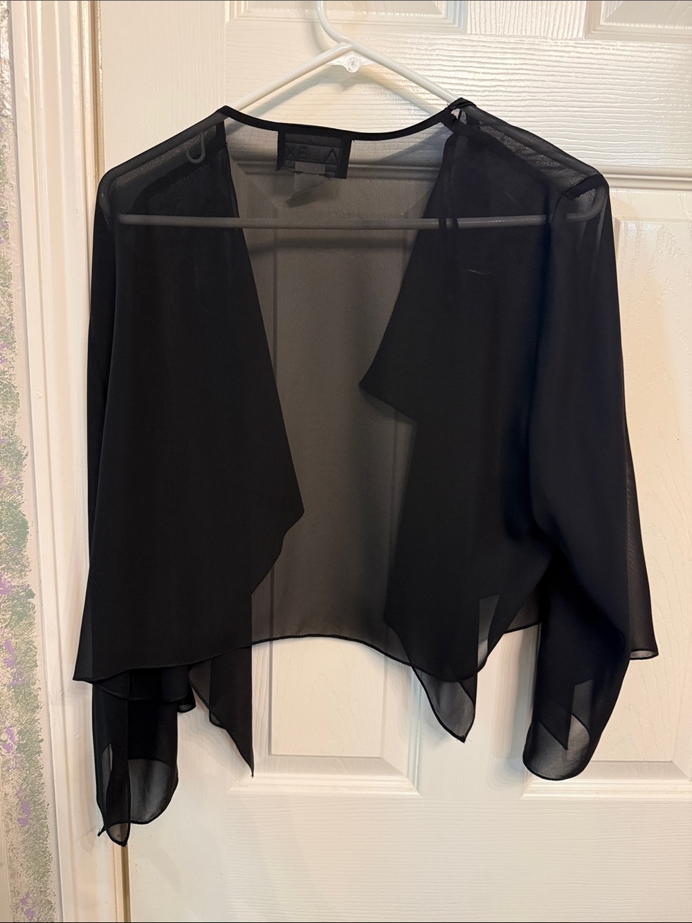 Alex Evenings Black Sheer Evening Shrug - Picture 2 of 3